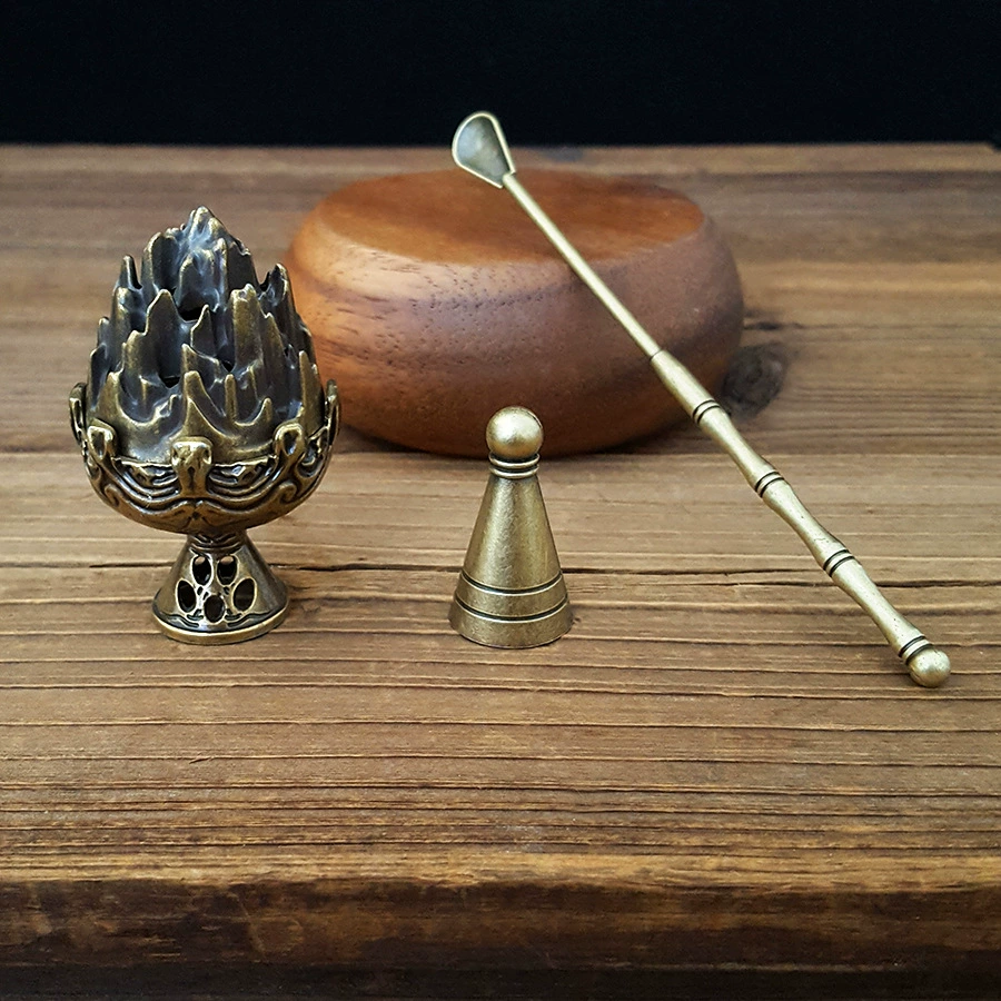 Оптовая продажа креативный сплав ароматный инструмент полный набор благовоний благовония, серый ложка, аксессуары для инструментов оптом благовония для домашнего использования