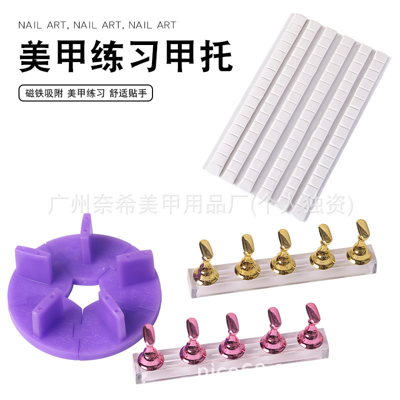 Nail Art Exercise Rack False Nail Display Rack Lotus Seat Nail Art Exercise Nail Pieces Clay Finished Nail Art Nail Pieces Seat