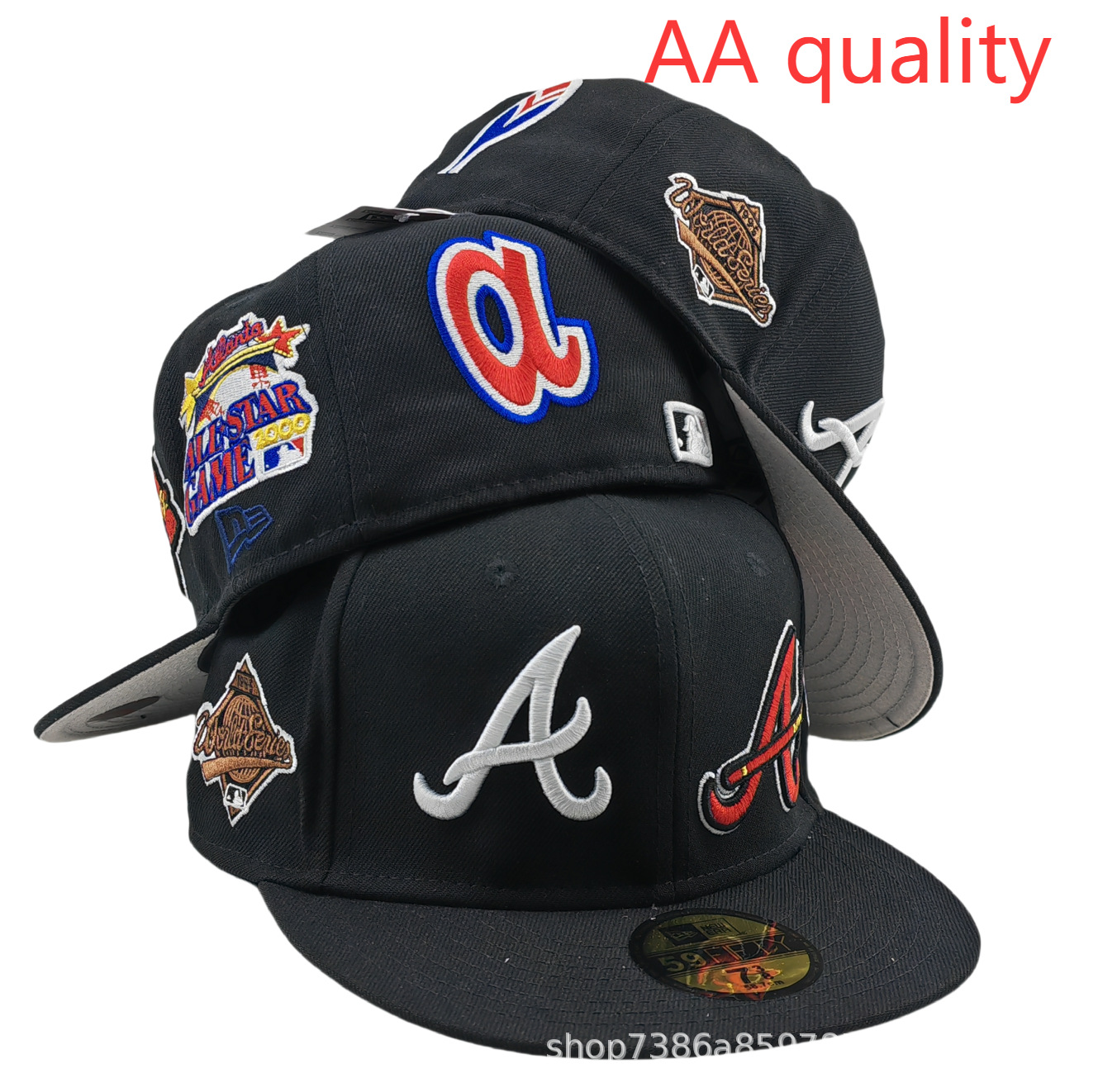 2025 nueva venta caliente exportación transfronteriza MLB gorra de béisbol AA patrón ala plana tamaño de moda sombrero de ala plana