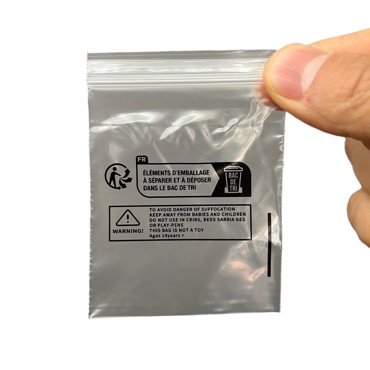 TEMU pinching self-sealed bag transparent environmental protection…