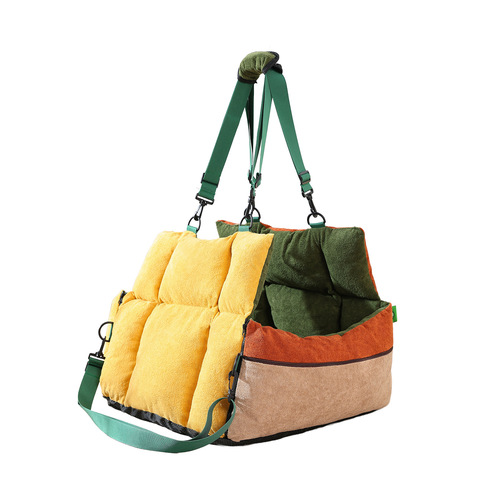 2-in-1 pet car bag dog kennel passenger seat cushion car outdoor safety car kennel cat kennel cross-border