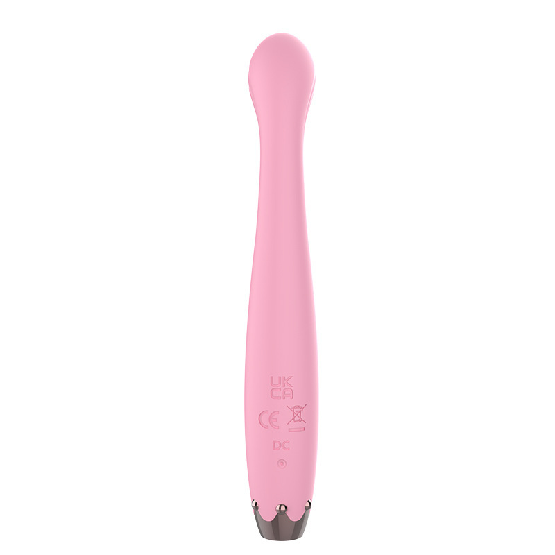 Crown G-Spot Vibrator, Slim Silicone Internal Massager, One-Button Control, Blue or Pink — detail image 11