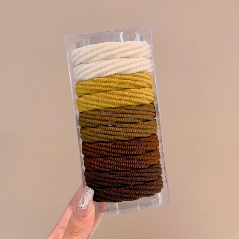 Temperamento simple de alta cola de caballo anillo de cabello de mujer sin costura cuerda de cabeza de alta elasticidad de correa duradera de cabello de cabello tocado