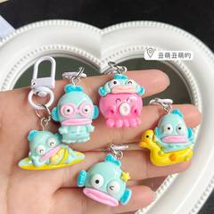 Hanton Clownfish Keychain for Instagram Sweet Girly Heart Best Friend Couple Gift Book Bag Purse Hook Decorations