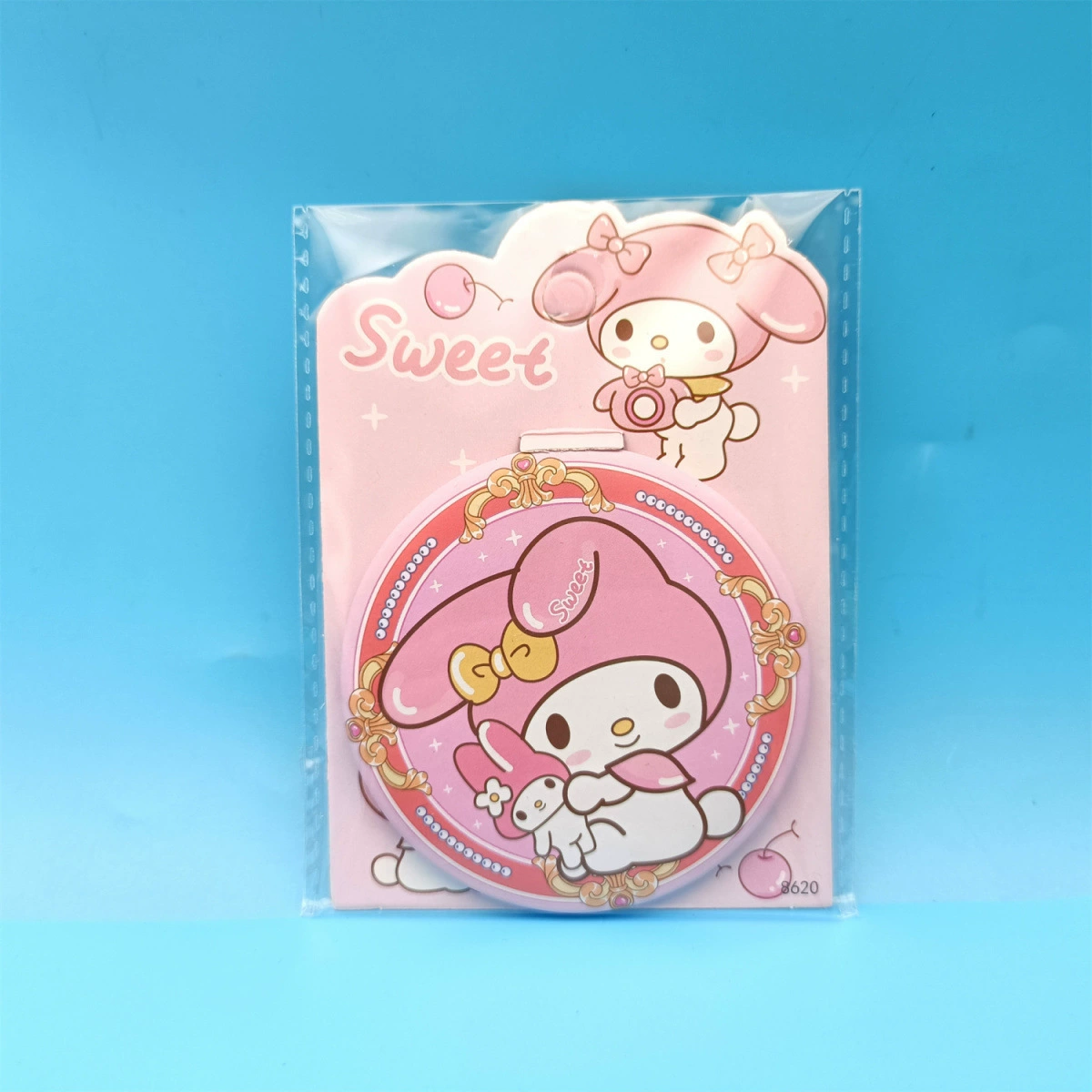 Sanrio, cute high quality handheld portable round mirror