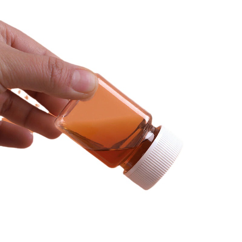30ml 50ml 100ml角型透明ペットボトル蓋付き密封小薬瓶ミニ分注瓶広口小瓶|undefined