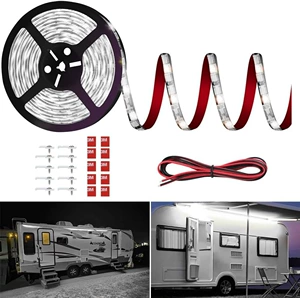 RV Günəşlik İşığı 5050 Ağ İsti Ağ Suya Davamlı 12V İşıq Zolağı