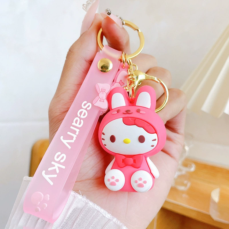 Кулон на брелке (Sanrio) Набор милых силиконовых подвесок — мягкие резиновые талисманчики, подарок на день рождения, различные персонажи