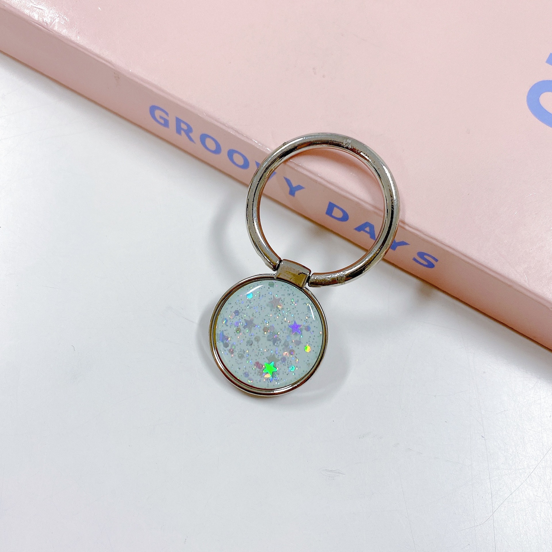 11g Weight Universal Applicable Brands Phone Ring Grips Classification Metal Material Colorful Pattern Shiny Style Colorful Metal Shiny Universal Phone Ring Grips 1