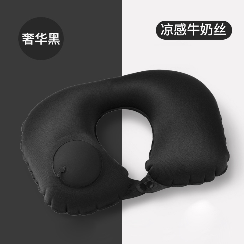 Almohada inflable, almohada para el cuello portátil de viaje, almohada en forma de U inflable, almohada para el cuello de tres tesoros de viaje, almohada para el avión