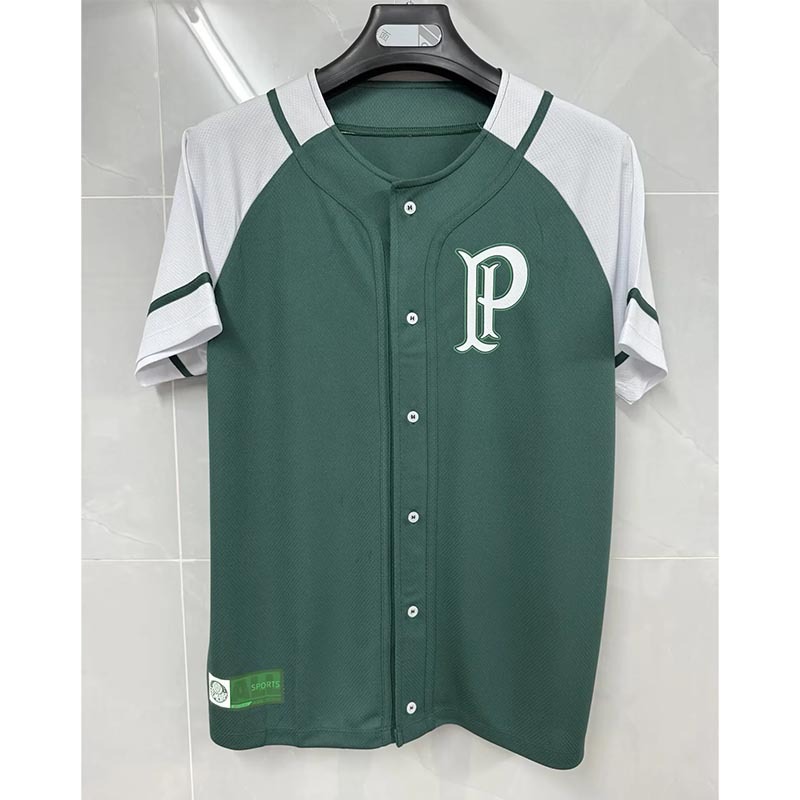 Camiseta de Fútbol del Palmeiras de Poliéster Personalizable y Manga Corta para Deportes