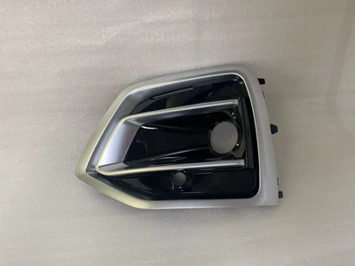 Suitable for Audi Q5L fog lamp frame 21 22 23 24 Q5L Zhiya fog lamp cover new Q5 front grille (Light frame) - silver-left