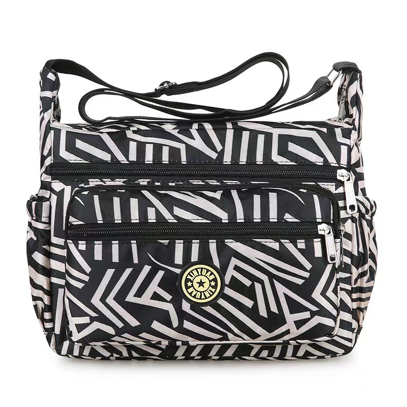 Bolsa de tela de flores bolsa de mensajero de las mujeres nueva bolsa de Madre de gran capacidad bolsa de hombro individual de mediana edad y ancianos bolsa de tela Oxford bolsa