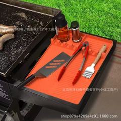 クロスボーダーバーベキューマット ブラックストーンバーベキューグリル シリコンサイドラックマット グリルパン保護マット 油切りマット シリコンオーブンツールマット