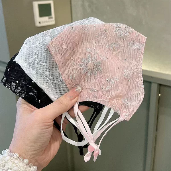 Flash Drill Full Drill Ice Silk Mask Washed Ice-feeling Breathable Sunscreen Mask Cold-feeling Drill Hot Drill Thin Eye Corner