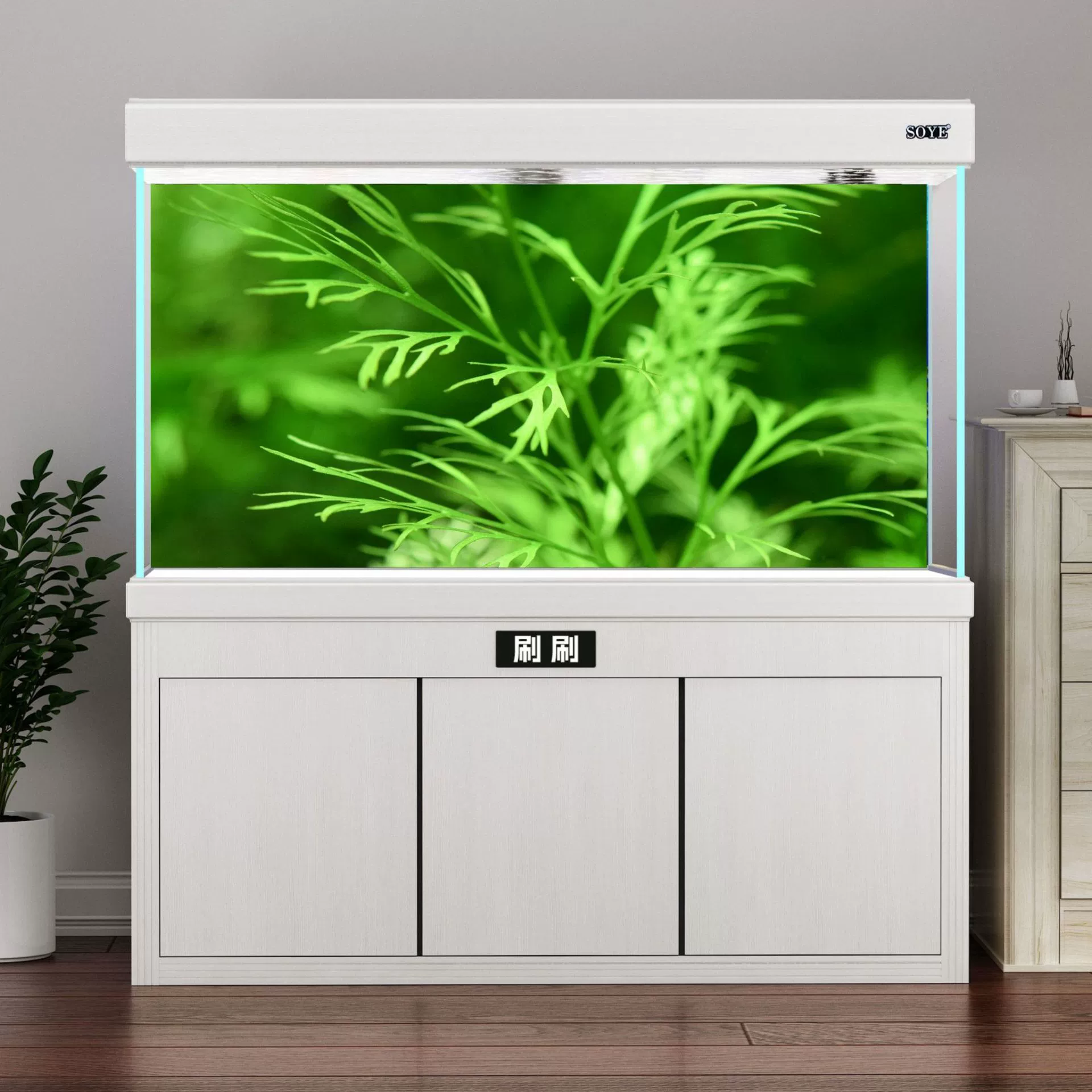 Аквариум, наклейка, трёхмерные декорации, 3D