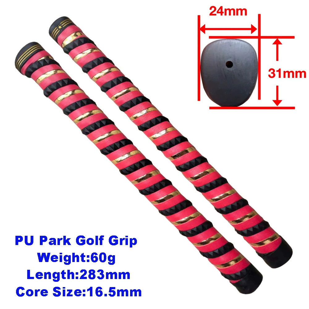 Заводская поставка может использоваться как логотип клиента для паркового гольфа, ручка из PU кожи с алмазной оберткой, антискользящая.