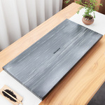 整块天然木纹石绿檀石茶盘中式简约长方形家用石材嵌入式茶桌茶台