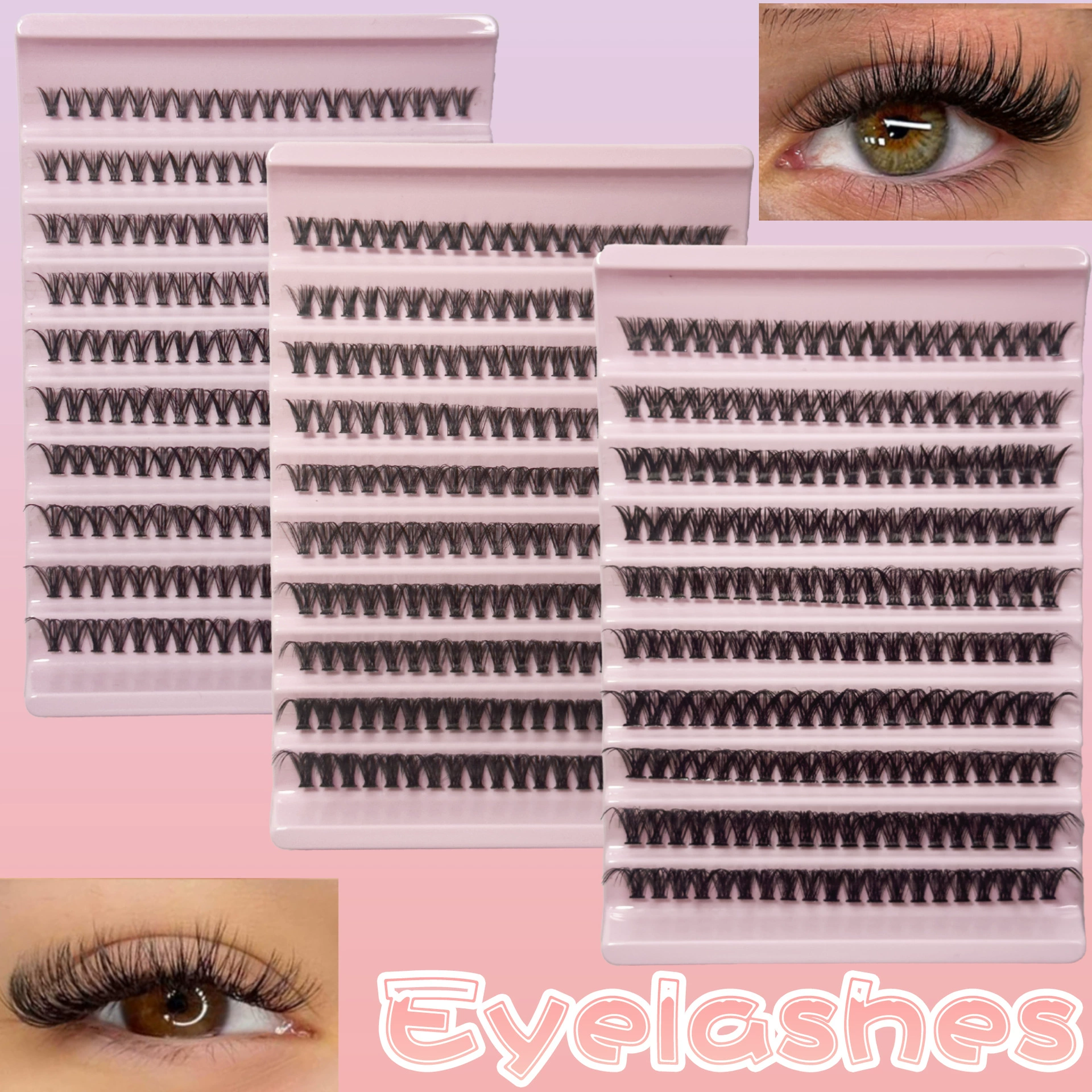 Накладные ресницы с завитком (Curling false eyelashes) для ресниц, отдельные пучки ресниц, 16 мм, стиль
