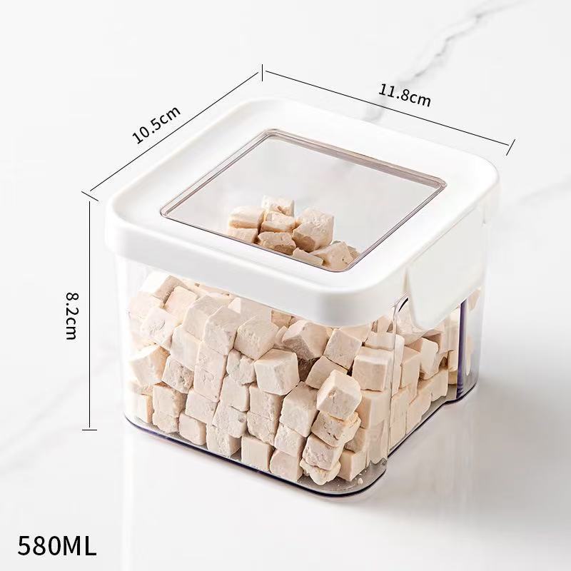 Tarro sellado de plástico grado alimenticio para granos nueces y frijoles