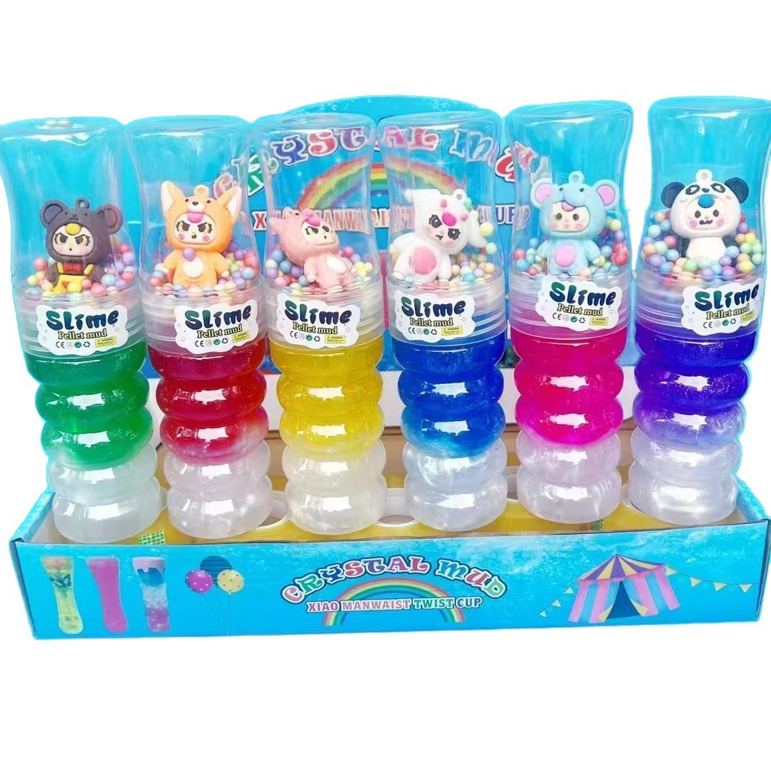Helado de cintura salvaje transfronterizo más muñeca Stitch arcilla de cristal de dos colores arcilla de cristal de dos colores hecha a mano creativa arcilla de descompresión image 6