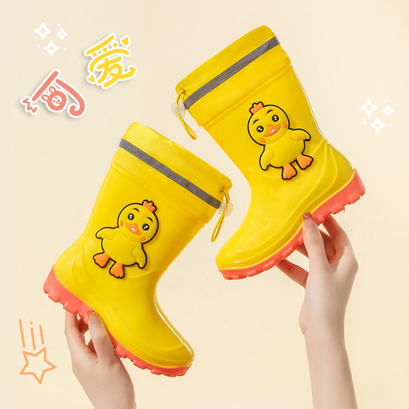 Cartoon water shoes children's rain shoes for boys and girls non-slip rain boots elastic anti-seepage underwater rainy day school overshoes wholesale