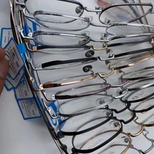 商务无框镜架超轻纯钛复古眼镜高级感百搭无边框钛架镜框男批发