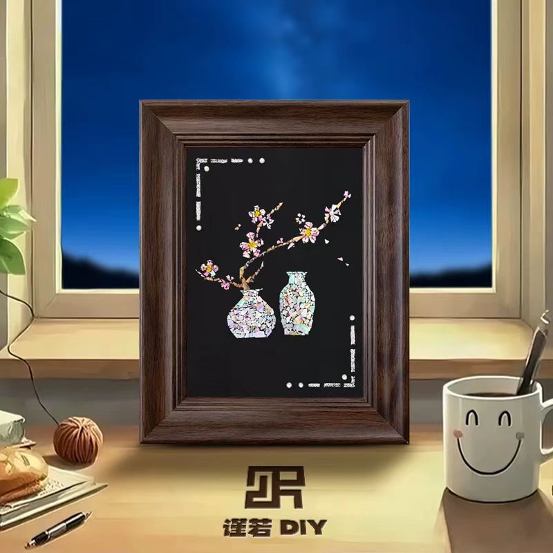 非遗蝴蝶螺钿画diy手工材料包拼贴立体画暖场团建沙龙活动礼物|undefined