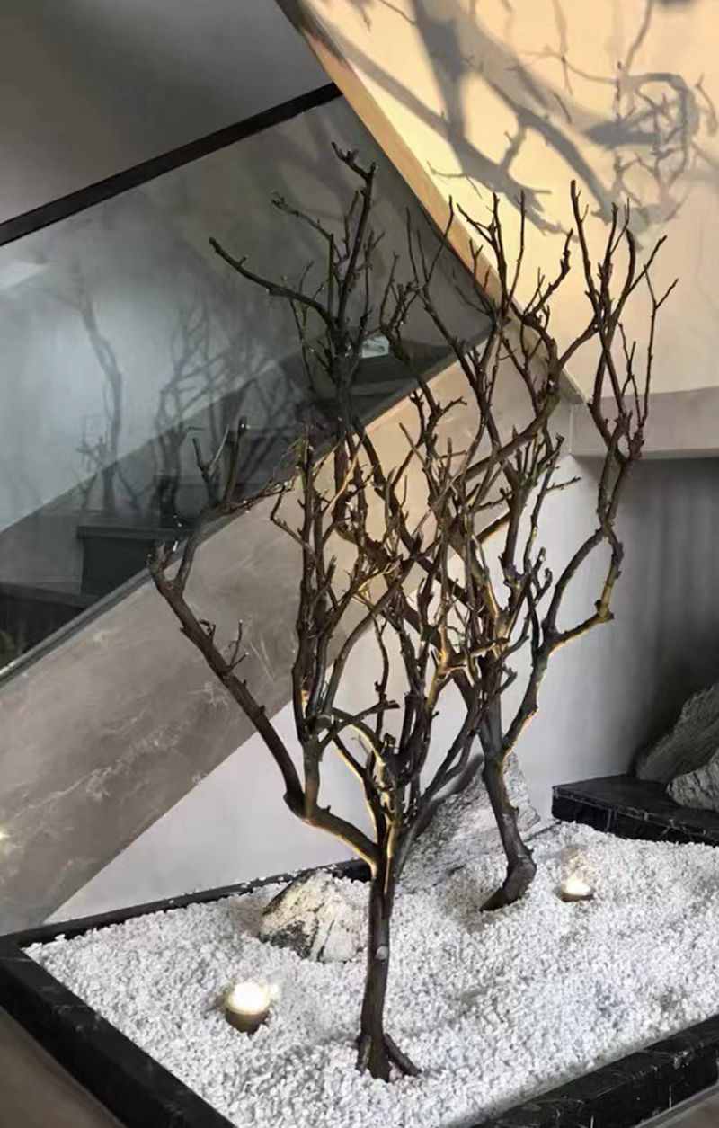 枯树造型树天然实木干树枝装饰猫咖啡店橱窗庭院布景大型落地假树-阿里巴巴