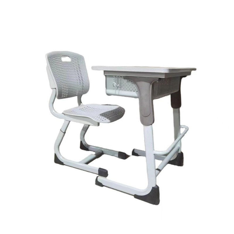 Mesa y silla individual para estudiantes (primaria/secundaria), altura ajustable con tubo, fabricante para escuelas o centros de tutoría image 9