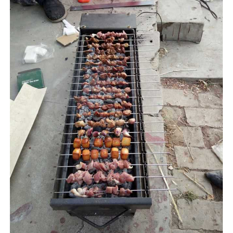 ✅老式全自动木炭旋转烧烤炉烤肉串机饭店碳烤箱电动翻转烧烤架子