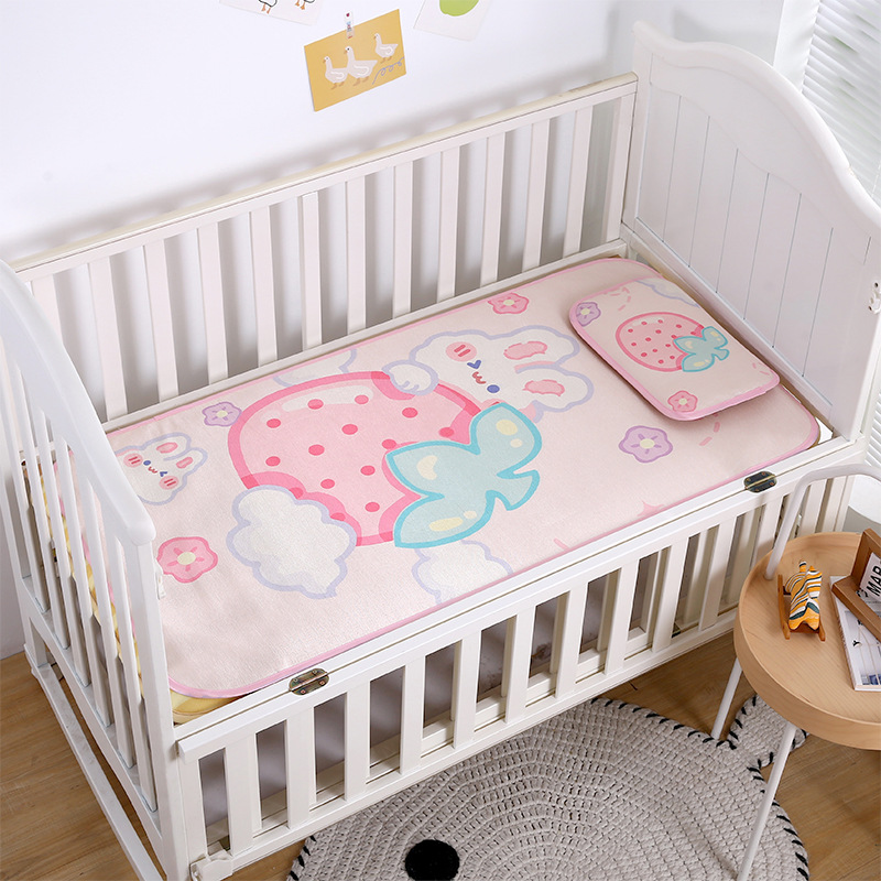 600D baby sleeping mat baby kindergarten children's special ice silk sleeping mat baby crib available summer sweat-absorbing mat