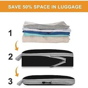 Travel compression bag eight-piece set travel business trip stamp storage bag waterproof nylon material double bag diamond grid bag