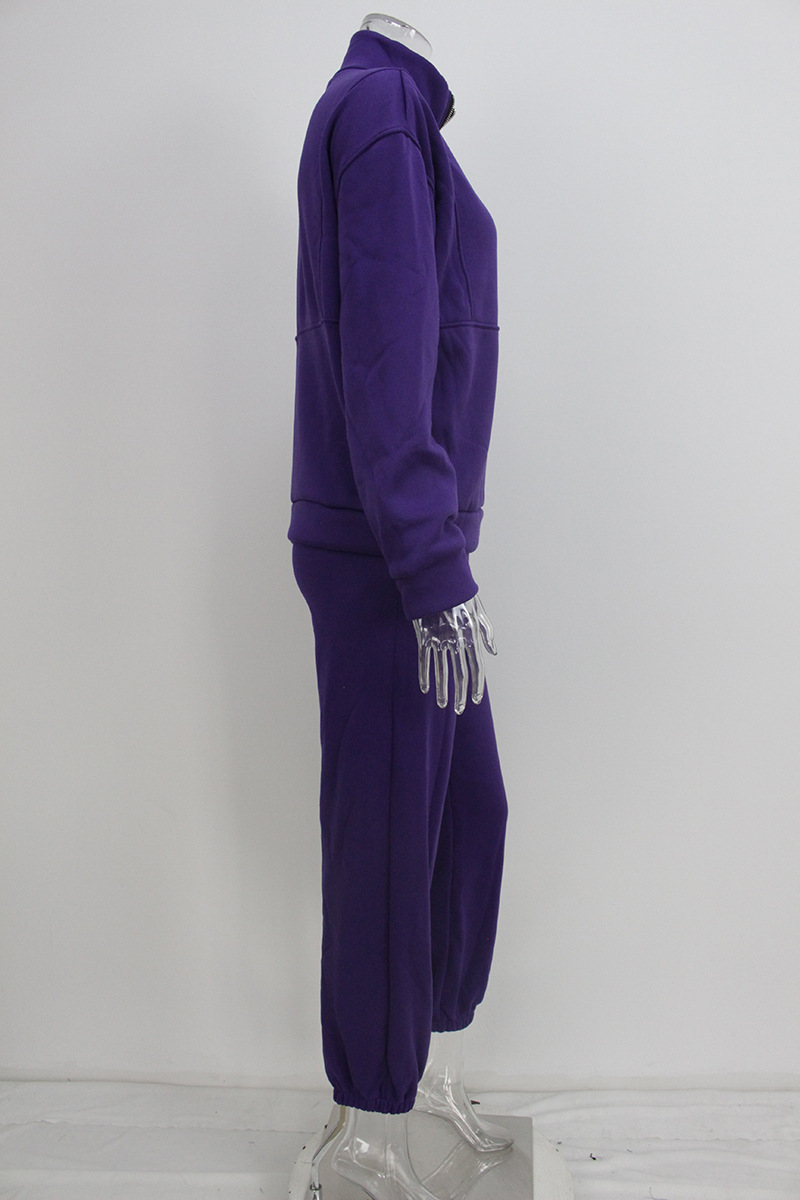 2026 Spring New Women's Clothing European And American Style Fleece Sweatshirt Casual Fashion Two-Piece Set_ecoleips.com