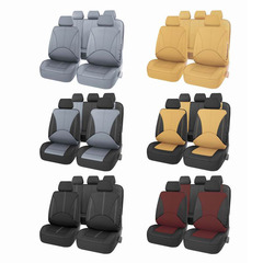 国境を越えた汎用カーシート9点セットPUレザー車用四季通用シートカバー海外貿易アマゾンで人気