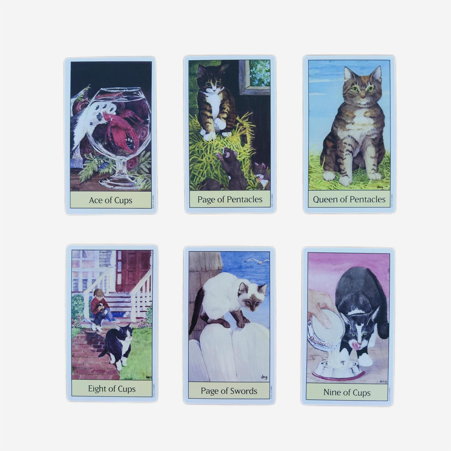 Nieuwe 12*7 Cats Eye Tarot Orakelkaarten_voghion.com