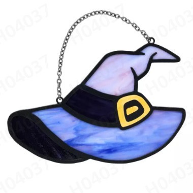 Nuevos productos transfronterizos Halloween magia sombrero atmósfera patio partido plano 2D pared decoración colgante
