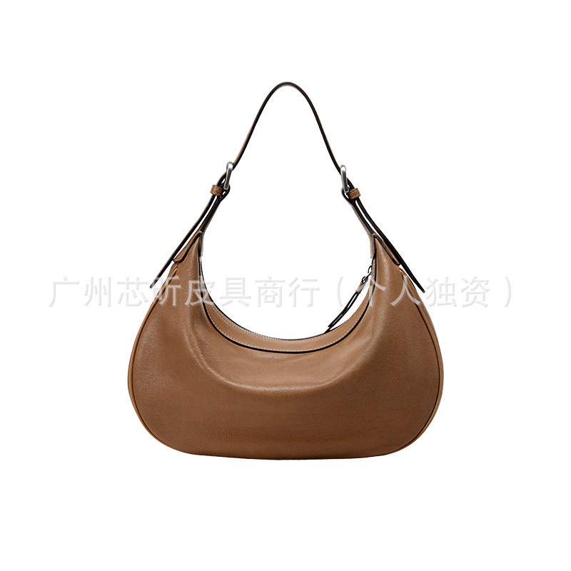 Qiu Zhenzhen Crescent Hobo Bag Vegetable-Tanned Sheepskin Minimalist Versatile Commuter Crossbody Shoulder Underarm Bag For Women - Thumbnail 7