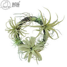 仿真空气凤梨植物植毛假多肉空气草室内吊兰盆栽花卉绿植墙装饰草