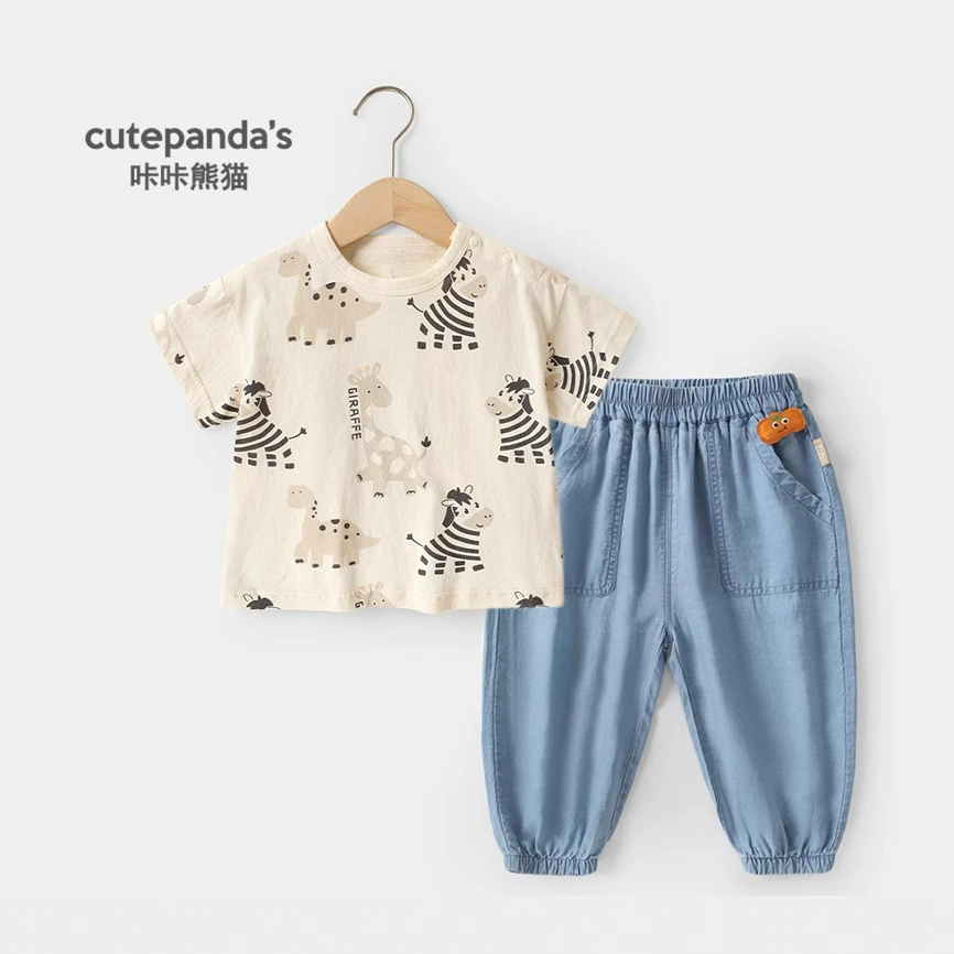Mosquito repellent, set, summer children's summer clothing for leisure, with short sleeve, children's clothing