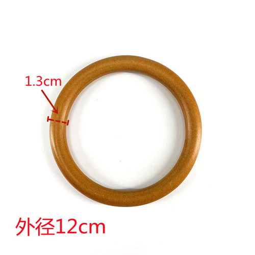 Haomeng Hardware New Bag Round Wooden Handle Woven Bag Women's Bag Dark and Light Wooden Round Handbag Wholesale