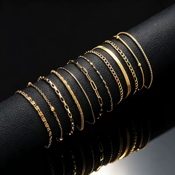 Cross-border, in-stock stainless steel women's bracelets, featuring a minimalist and versatile design, perfect for everyday wear; wholesale of NK titanium steel chain jewelry