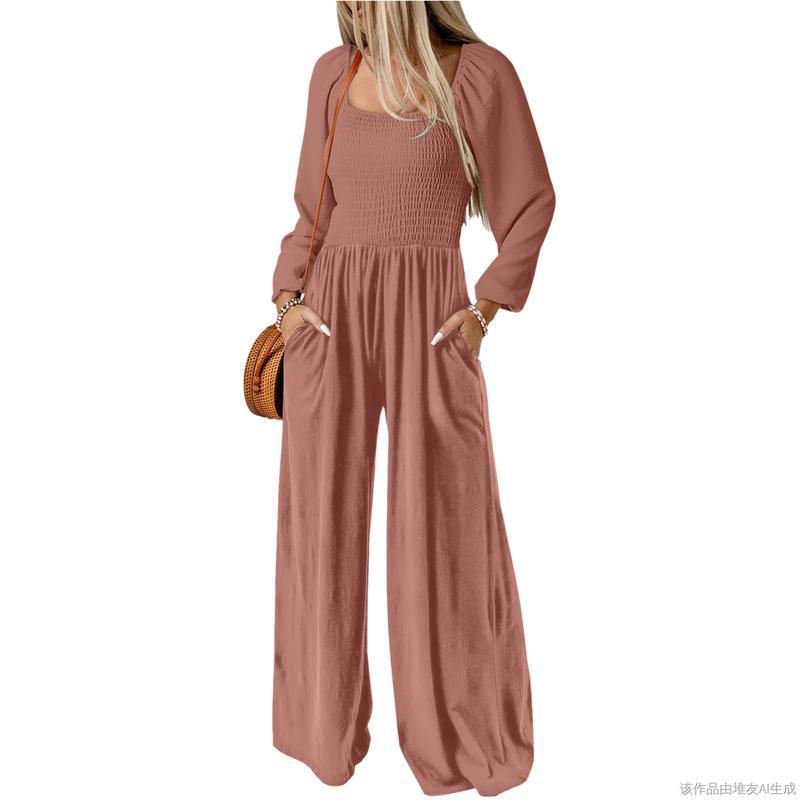 款Women's Casual Loose Overalls Jumpsuits One Piece Long|undefined