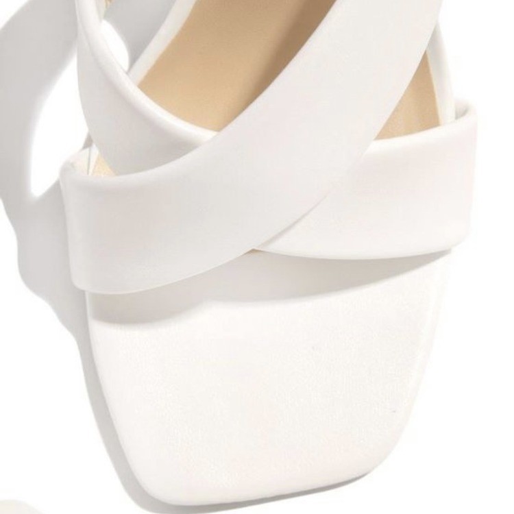 2022 Summer Cross-Border Plus Size 10cm Shoes, Fashionable Women's Stiletto Heels, Cross-Strap High Heel Slippers For_vogvips.com