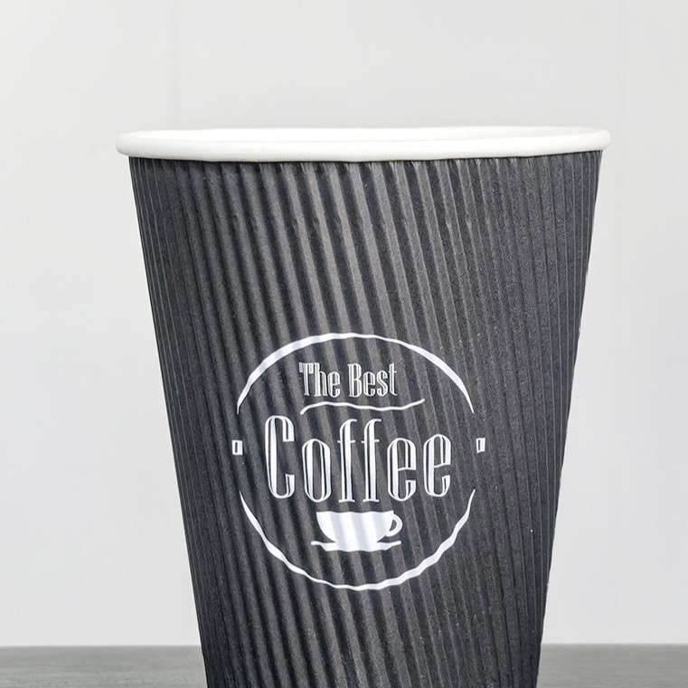 Taza de papel desechable al por mayor de fábrica, taza corrugada, taza de café, doble capa gruesa, té con leche con tapa, bebida de leche de soja