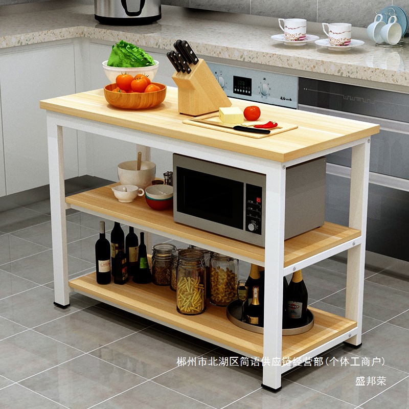 Fábrica directa de mesa de corte de cocina mesa de almacenamiento de cocina doméstica mesa de guía multifuncional mesa larga pequeña simple