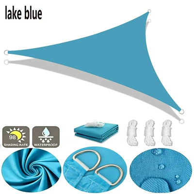 Sunshade Sail, Yard | Avtomobil yan çətirləri - lake-blue-2x2x2m