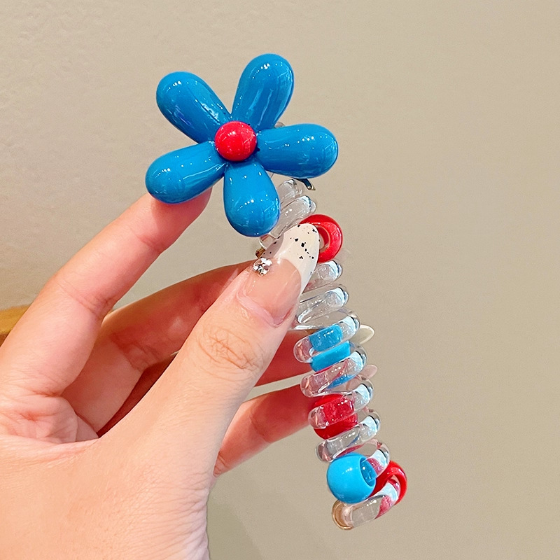 Línea telefónica trenzada transfronteriza, anillo para el cabello, perla, cabello trenzado recto, artefacto femenino, cola de caballo alta, burbuja, cabello trenzado, cuerda, accesorios para el cabello