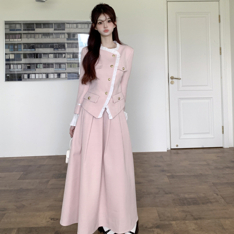 大きいサイズの婦人服秋冬2025小香風はやせている気質が現れます。|undefined