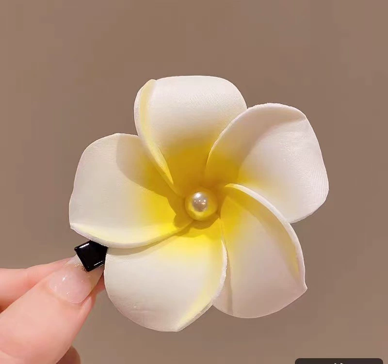 Hairgrip floral clips, princess French-style phalaenopsis & plumeria, multi-size duckbill & pins